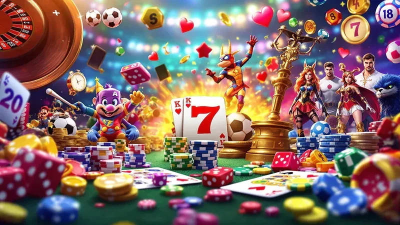 Koleksi visual permainan slot BROMO77 di layar digital